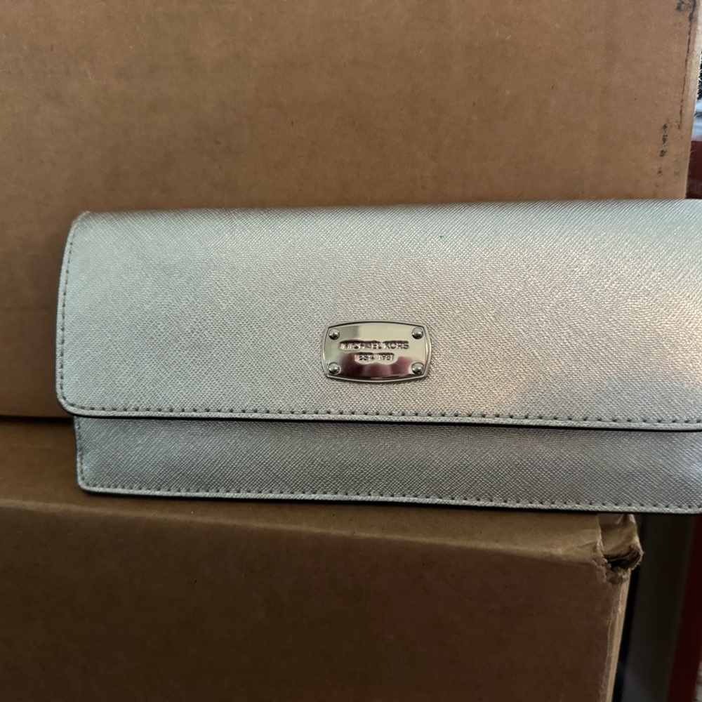 Silver Michael Kor wallet